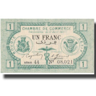 Billet, Algeria, 1 Franc, Chambre De Commerce, 1915, 1915-04-17, SUP - Algérie