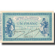 Billet, Algeria, 1 Franc, Chambre De Commerce, 1914, 1914-11-10, SPL+ - Algérie