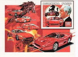 Burkina Faso 1995, Cars, Ferrari, BF IMPERFORATED - Burkina Faso (1984-...)