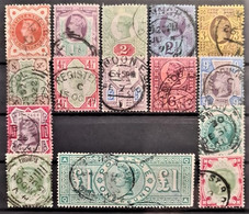 GREAT BRITAIN 1887/92 - Canceled - Sc# 111-122, 124-126 - Complete Jubilee Edition! - Usados