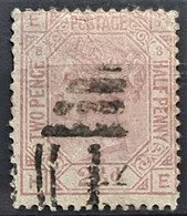 GREAT BRITAIN 1876/80 - Canceled - Sc# 67, Plate 8 - 2.5d - Used Stamps