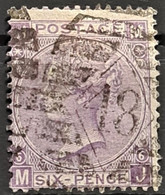 GREAT BRITAIN 1865 - Canceled - Sc# 45a, Plate 6 - 6d - Gebraucht