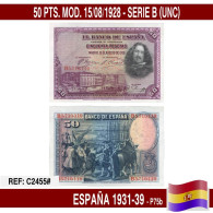 C2455# España 1931-1939. 50 Pts. II REPÚBLICA (UNC) - 50 Pesetas