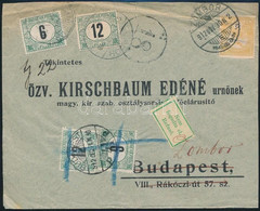 1912 Levél Zomborról Budapestre 18f Portóelőjegyzéssel és Portóval. Nem Fogadta El Jelzéssel Visszaküldve, Ismét Portózv - Andere & Zonder Classificatie