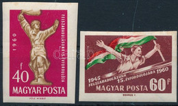 ** 1960 Felszabadulás (IV.) Vágott Sor (4.000) (rozsda Pöttyök, Törések, 60f Letapadás, Ujjlenyomat / Stain Spots, Folds - Otros & Sin Clasificación