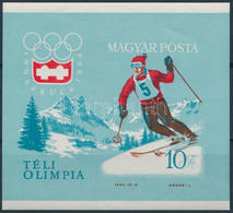 ** 1964 Téli Olimpia II. -Innsbruck Vágott Blokk (6.000) - Otros & Sin Clasificación