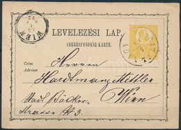 1872 2kr Díjjegyes Levelezőlap "NAGY-SZOMBAT" - Bécs (I. Típus) - Otros & Sin Clasificación