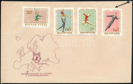 1963 Műkorcsolyázó és Jégtánc Európa-bajnokság 4 értéke FDC-n, 1,40Ft Az Ismert Tévnyomattal - Other & Unclassified