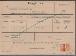 1967. Postfærge. 1,25 Kr. Orange On Fragtbrev To Fanø Cancelled FANØ - ESBJERG FÆRGER... (Michel PF40) - JF414683 - Postpaketten