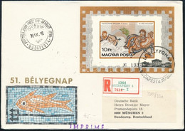 1978 Bélyegnap (51.) Vágott Blokk Ajánlott FDC-n / Mi Block 134 Imperforate On Registered FDC - Altri & Non Classificati