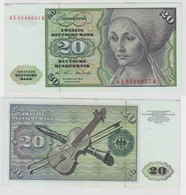 T112537 Banknote 20 DM Deutsche Mark Ro. 271b Schein 2.Jan. 1970 KN GE 8546657 K - 20 Deutsche Mark