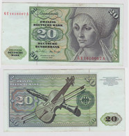 T112910 Banknote 20 DM Deutsche Mark Ro. 271b Schein 2.Jan. 1970 KN GE 1616667 A - 20 Deutsche Mark
