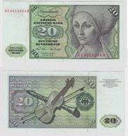 T113353 Banknote 20 DM Deutsche Mark Ro. 271b Schein 2.Jan. 1970 KN GE 0214204 H - 20 Deutsche Mark