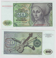 T113547 Banknote 20 DM Deutsche Mark Ro. 271a Schein 2.Jan. 1970 KN GB 2705098 Z - 20 Deutsche Mark