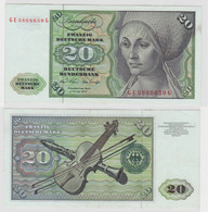 T114387 Banknote 20 DM Deutsche Mark Ro. 271b Schein 2.Jan. 1970 KN GE 3868659 G - 20 Deutsche Mark