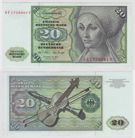 T115138 Banknote 20 DM Deutsche Mark Ro. 271b Schein 2.Jan. 1970 KN GE 1750061 V - 20 Deutsche Mark
