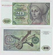 T115385 Banknote 20 DM Deutsche Mark Ro. 271b Schein 2.Jan. 1970 KN GF 3112375 C - 20 Deutsche Mark