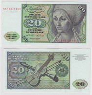 T115595 Banknote 20 DM Deutsche Mark Ro. 271a Schein 2.Jan. 1970 KN GC 1061748 E - 20 DM