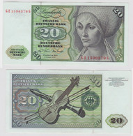 T115626 Banknote 20 DM Deutsche Mark Ro. 271b Schein 2.Jan. 1970 KN GE 1590379 G - 20 Deutsche Mark