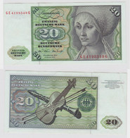 T118902 Banknote 20 DM Deutsche Mark Ro. 271b Schein 2.Jan. 1970 KN GE 4198549 G - 20 Deutsche Mark