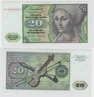T118955 Banknote 20 DM Deutsche Mark Ro. 271a Schein 2.Jan. 1970 KN GC 0719558 C - 20 Deutsche Mark