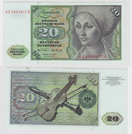 T119250 Banknote 20 DM Deutsche Mark Ro. 271b Schein 2.Jan. 1970 KN GE 4808477 G - 20 Deutsche Mark