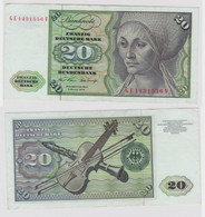 T132110 Banknote 20 DM Deutsche Mark Ro. 271b Schein 2.Jan. 1970 KN GE 1431556 V - 20 Deutsche Mark