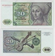 T133057 Banknote 20 DM Deutsche Mark Ro. 271b Schein 2.Jan. 1970 KN GE 2651322 N - 20 Deutsche Mark