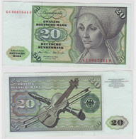 T133607 Banknote 20 DM Deutsche Mark Ro. 271a Schein 2.Jan. 1970 KN GC 9667541 D - 20 Deutsche Mark