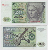 T133795 Banknote 20 DM Deutsche Mark Ro. 271b Schein 2.Jan. 1970 KN GE 2183606 N - 20 Deutsche Mark