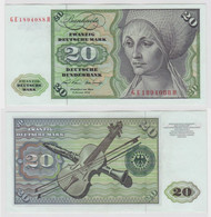 T133885 Banknote 20 DM Deutsche Mark Ro. 271b Schein 2.Jan. 1970 KN GE 1894088 H - 20 DM