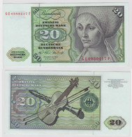 T134622 Banknote 20 DM Deutsche Mark Ro. 271b Schein 2.Jan. 1970 KN GE 0980417 F - 20 Deutsche Mark