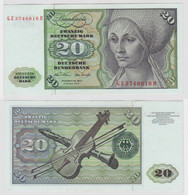 T136068 Banknote 20 DM Deutsche Mark Ro. 271b Schein 2.Jan. 1970 KN GE 3746616 H - 20 Deutsche Mark