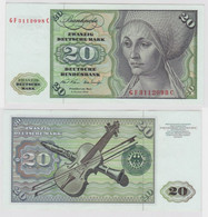 T136737 Banknote 20 DM Deutsche Mark Ro. 271b Schein 2.Jan. 1970 KN GF 3112098 C - 20 Deutsche Mark