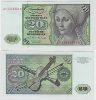 T137254 Banknote 20 DM Deutsche Mark Ro. 271b Schein 2.Jan. 1970 KN GE 2431091 Q - 20 Deutsche Mark
