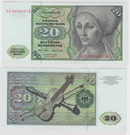 T137539 Banknote 20 DM Deutsche Mark Ro. 271b Schein 2.Jan. 1970 KN GE 2089287 K - 20 Deutsche Mark