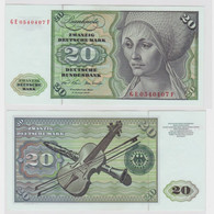 T137790 Banknote 20 DM Deutsche Mark Ro. 271b Schein 2.Jan. 1970 KN GE 0540407 F - 20 Deutsche Mark