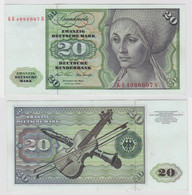 T137840 Banknote 20 DM Deutsche Mark Ro. 271b Schein 2.Jan. 1970 KN GE 4086607 N - 20 Deutsche Mark