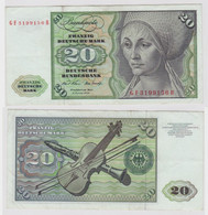 T138333 Banknote 20 DM Deutsche Mark Ro. 271b Schein 2.Jan. 1970 KN GF 3199156 B - 20 Deutsche Mark