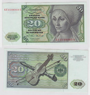 T138820 Banknote 20 DM Deutsche Mark Ro. 271b Schein 2.Jan. 1970 KN GE 2198965 S - 20 DM