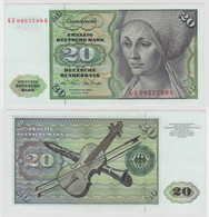 T139209 Banknote 20 DM Deutsche Mark Ro. 271b Schein 2.Jan. 1970 KN GE 0957799 G - 20 Deutsche Mark