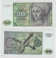 T140073 Banknote 20 DM Deutsche Mark Ro. 264c Schein 2.Jan. 1960 KN J 6630097 W - 20 Deutsche Mark