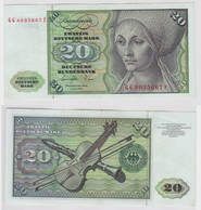 T140406 Banknote 20 DM Deutsche Mark Ro. 276a Schein 1.Juni 1977 KN GG 8035667 F - 20 Deutsche Mark