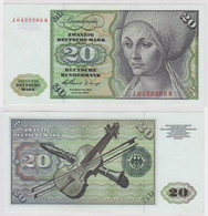 T141008 Banknote 20 DM Deutsche Mark Ro. 264c Schein 2.Jan. 1960 KN J 0423208 W - 20 Deutsche Mark