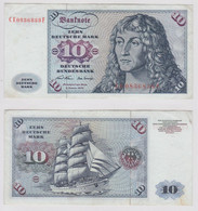 T141031 Banknote 10 DM Deutsche Mark Ro. 270b Schein 2.Jan. 1970 KN CE 0836838 F - 10 DM