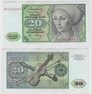 T141416 Banknote 20 DM Deutsche Mark Ro. 282a Schein 2.Jan. 1980 KN GH 1321988 S - 20 Deutsche Mark