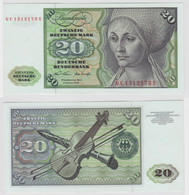 T143385 Banknote 20 DM Deutsche Mark Ro. 271a Schein 2.Jan. 1970 KN GC 1312173 E - 20 Deutsche Mark