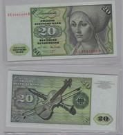 T143693 Banknote 20 DM Deutsche Mark Ro. 271b Schein 2.Jan. 1970 KN GE 6841409 D - 20 Deutsche Mark