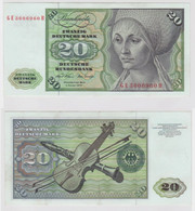 T144484 Banknote 20 DM Deutsche Mark Ro. 271b Schein 2.Jan. 1970 KN GE 3606960 H - 20 Deutsche Mark
