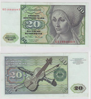 T145142 Banknote 20 DM Deutsche Mark Ro. 271b Schein 2.Jan. 1970 KN GE 1694628 V - 20 Deutsche Mark